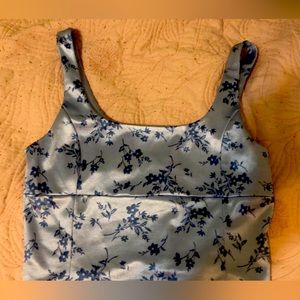 Silk blue cropped top